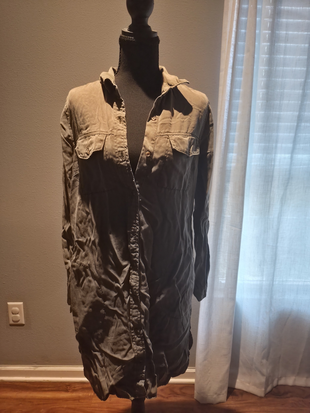 Lucky Brand Olive Utility Shirt Jacket